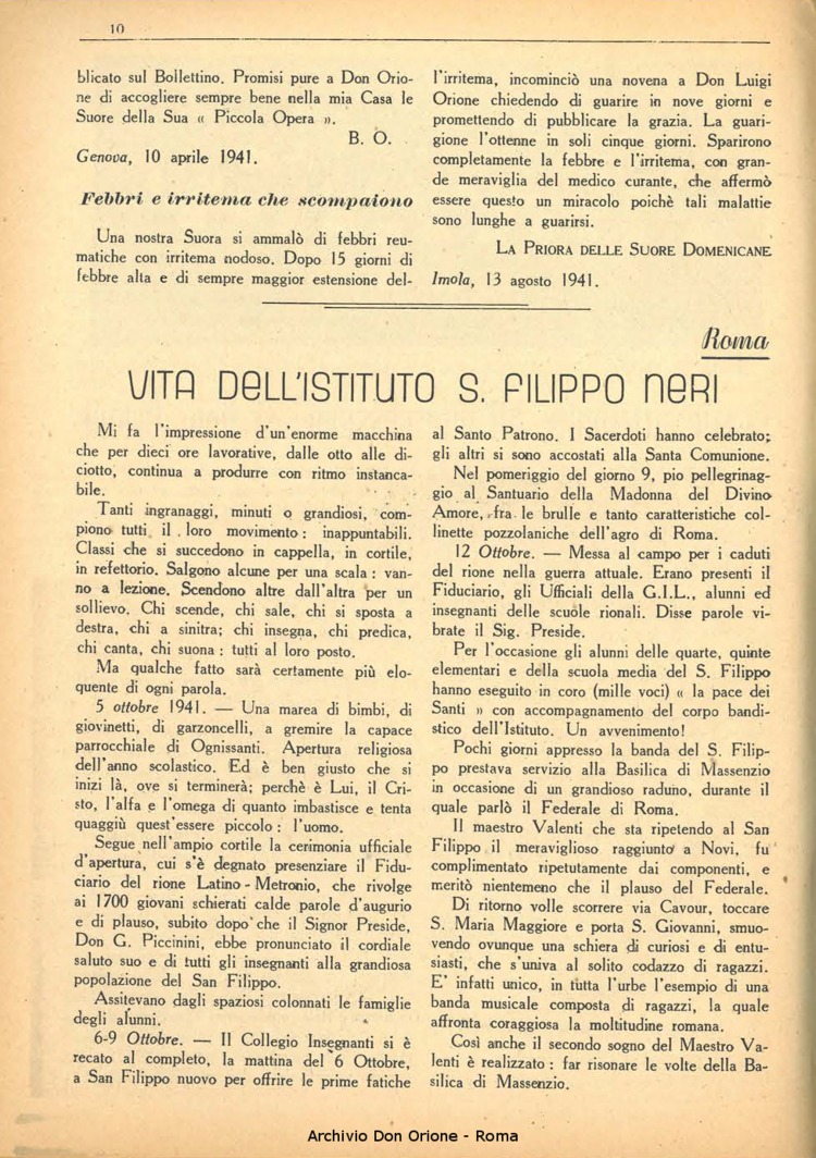 La piccola Opera della Divina Provvidenza, 36, 11, 01-11-1941, pagina 12