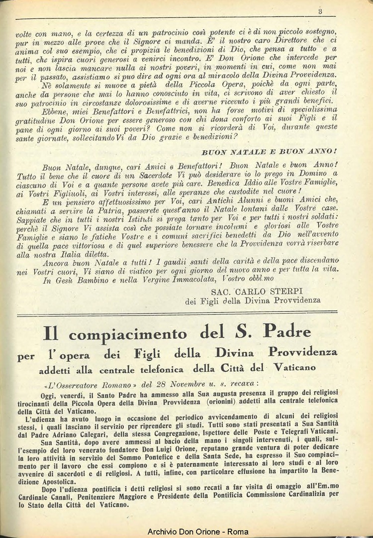 La piccola Opera della Divina Provvidenza, 36, 12, 01-12-1941, pagina 5