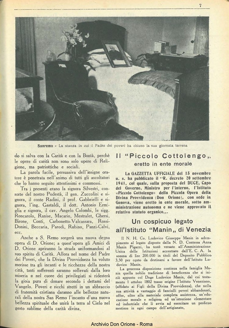La piccola Opera della Divina Provvidenza, 36, 12, 01-12-1941, pagina 9