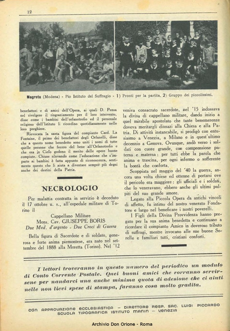 La piccola Opera della Divina Provvidenza, 36, 12, 01-12-1941, pagina 14