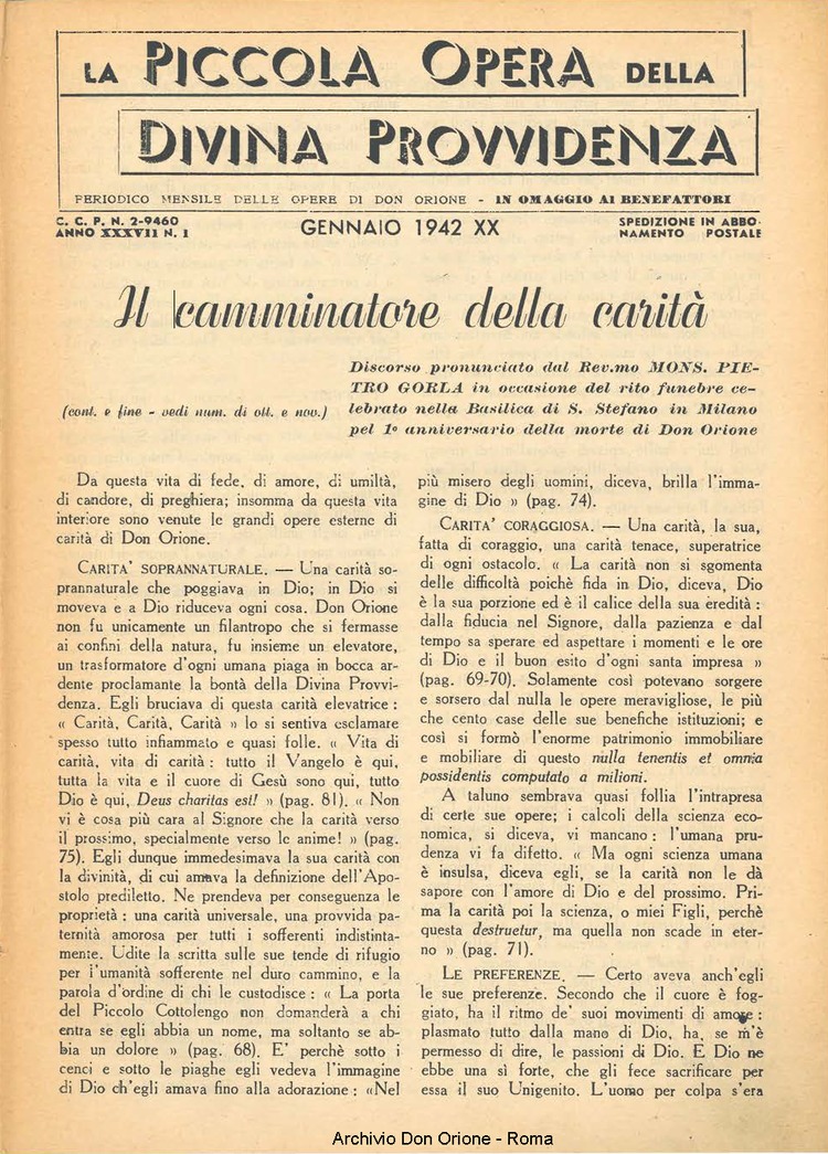La piccola Opera della Divina Provvidenza, 37, 01, 01-01-1942, pagina 3
