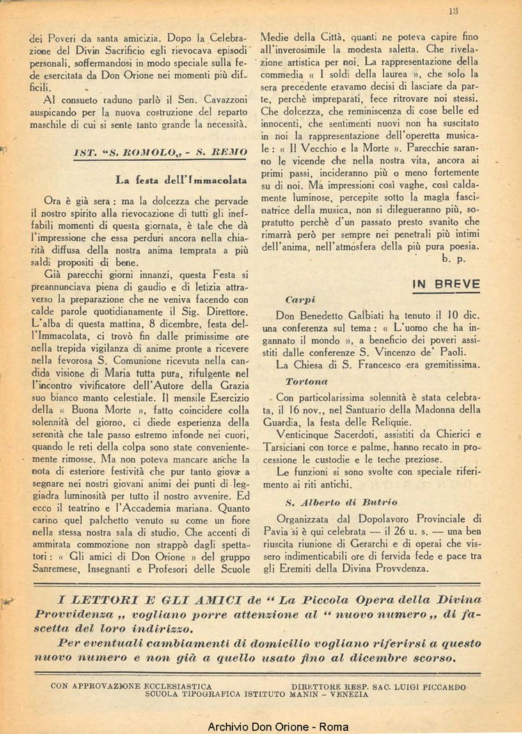 La piccola Opera della Divina Provvidenza, 37, 01, 01-01-1942, pagina 15