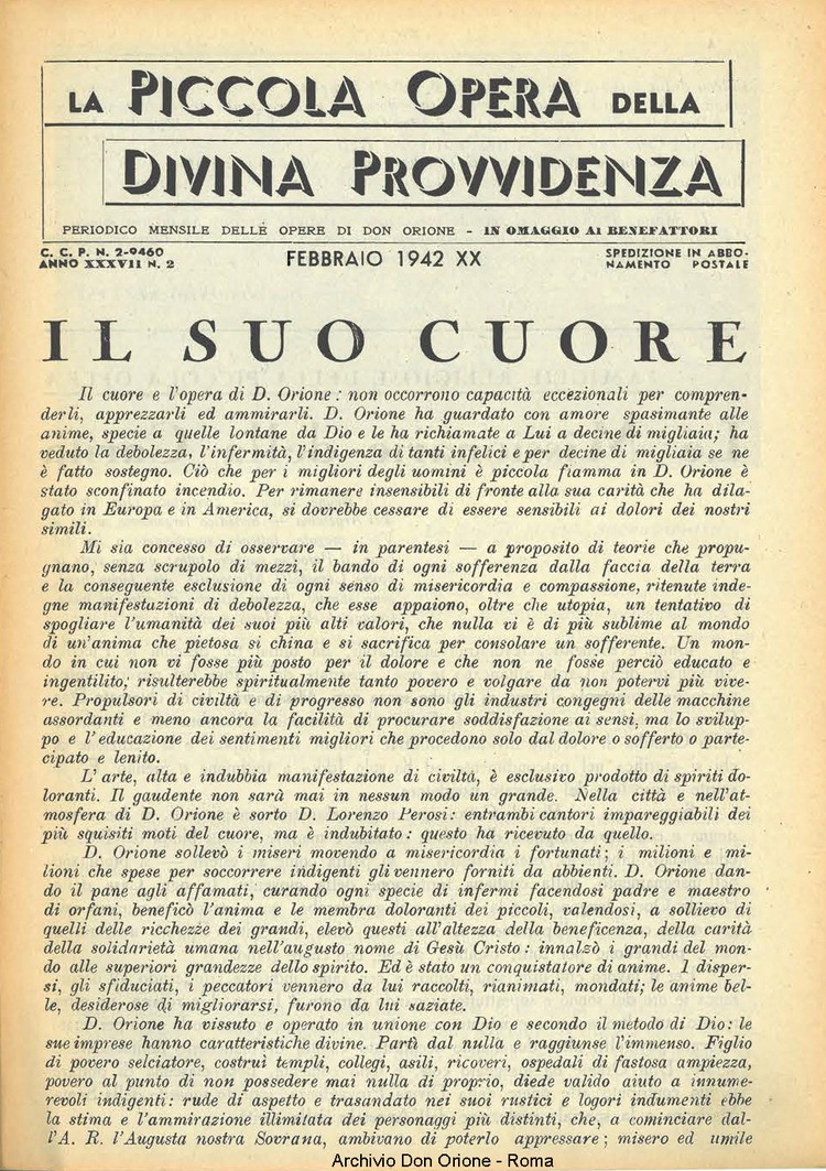 La piccola Opera della Divina Provvidenza, 37, 02, 01-02-1942, pagina 3