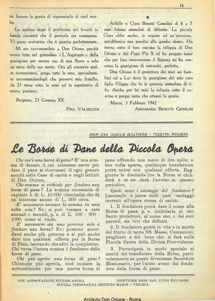 La piccola Opera della Divina Provvidenza, 37, 03, 01-03-1942, pagina 11