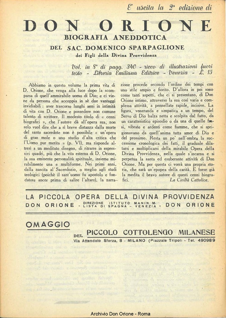 La piccola Opera della Divina Provvidenza, 37, 04, 01-04-1942, pagina 12
