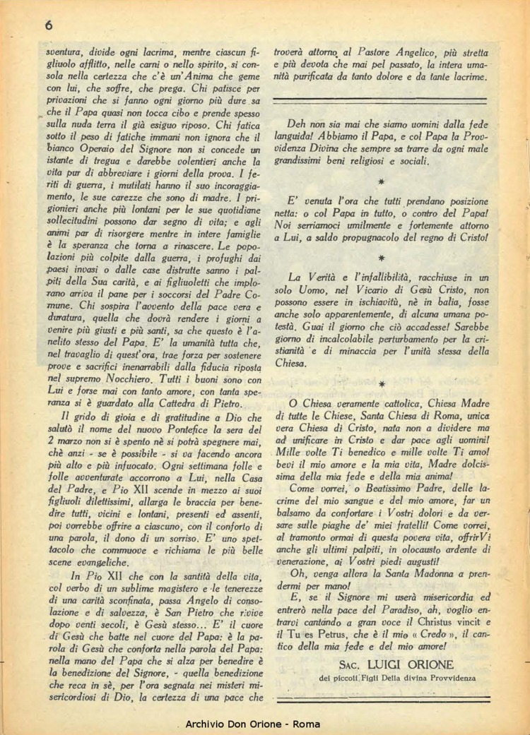 La piccola Opera della Divina Provvidenza, 37, 05, 01-05-1942, pagina 6