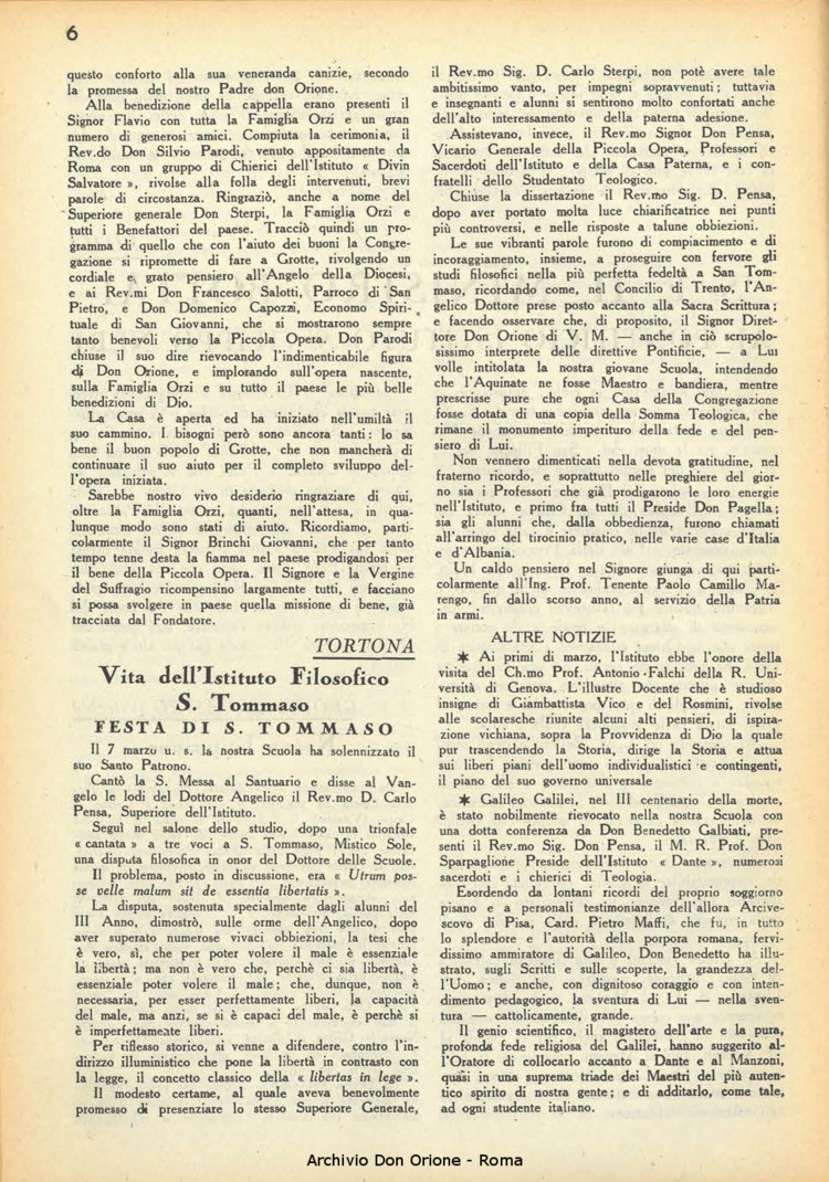 La piccola Opera della Divina Provvidenza, 37, 06, 01-06-1942, pagina 6