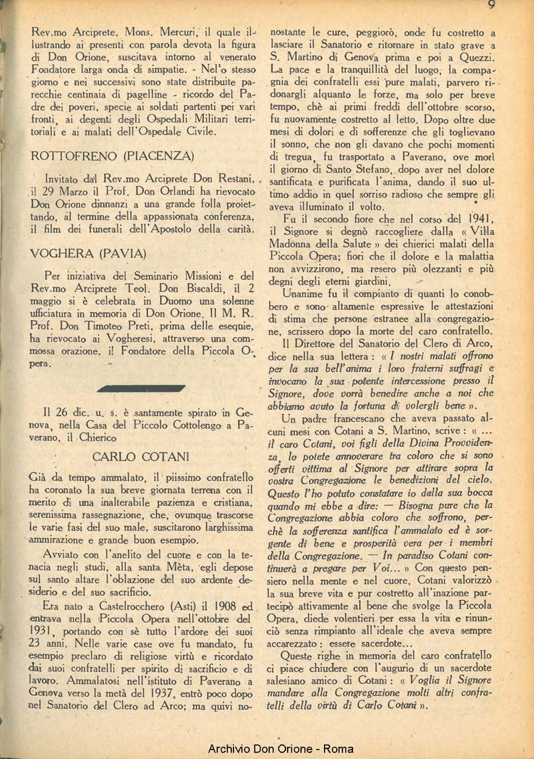 La piccola Opera della Divina Provvidenza, 37, 06, 01-06-1942, pagina 9