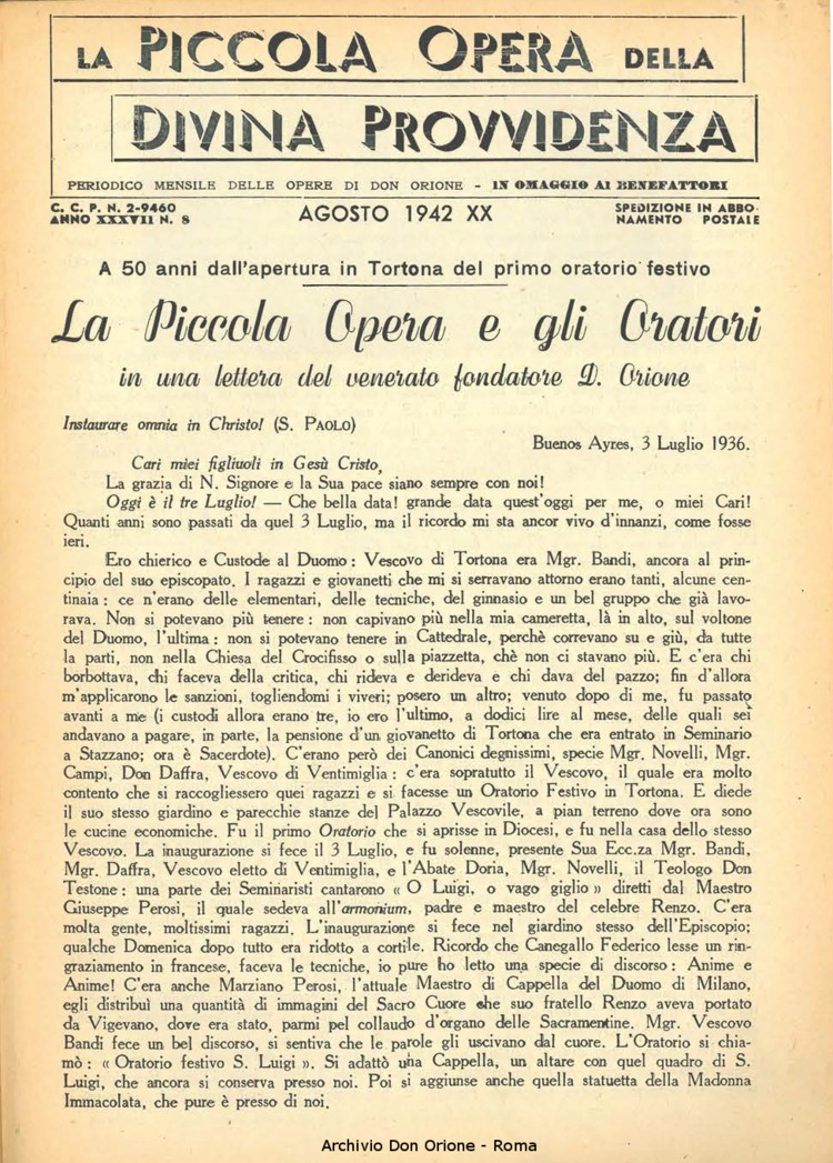 La piccola Opera della Divina Provvidenza, 37, 08, 01-08-1942, pagina 3