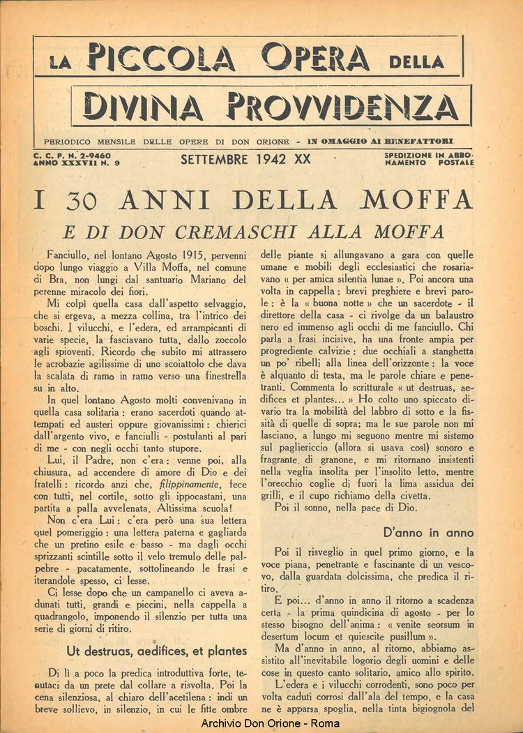La piccola Opera della Divina Provvidenza, 37, 09, 01-09-1942, pagina 3