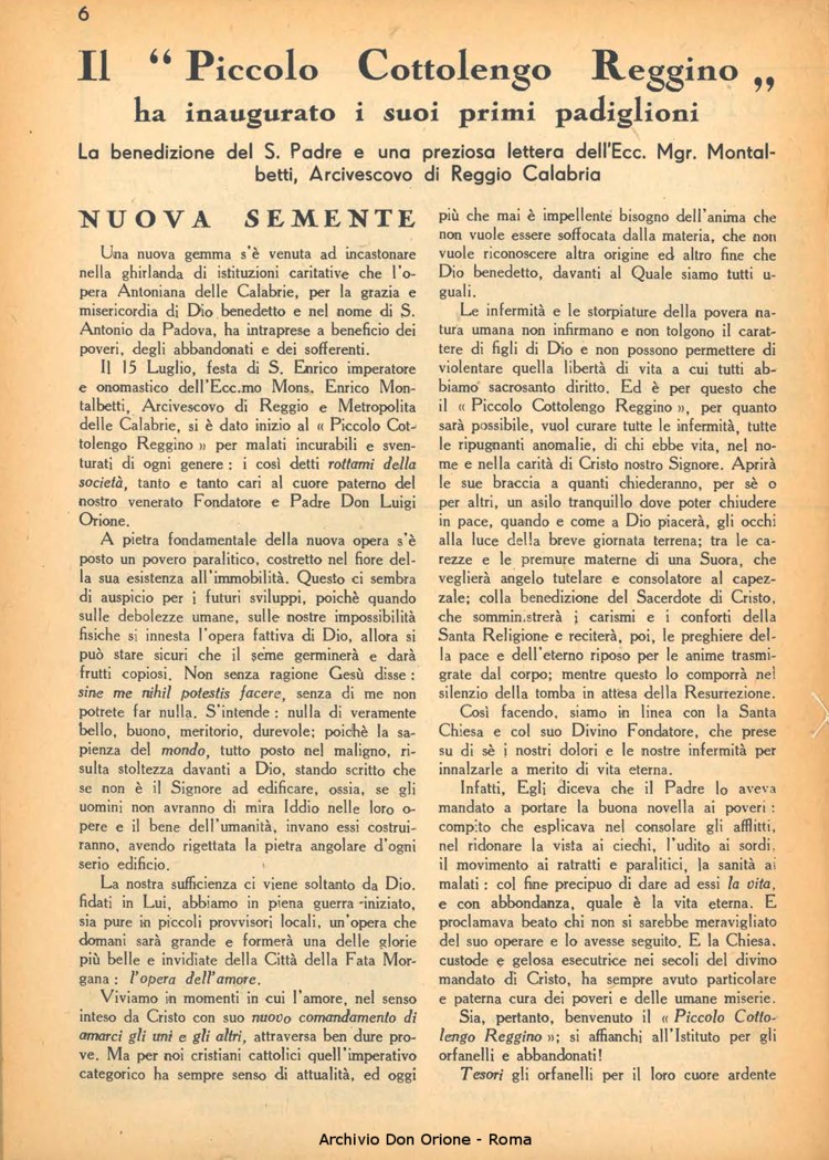 La piccola Opera della Divina Provvidenza, 37, 09, 01-09-1942, pagina 6