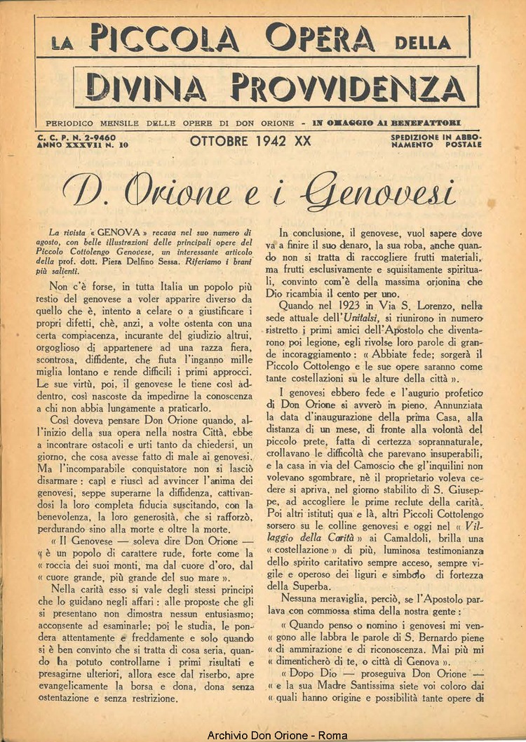 La piccola Opera della Divina Provvidenza, 37, 10, 01-10-1942, pagina 3