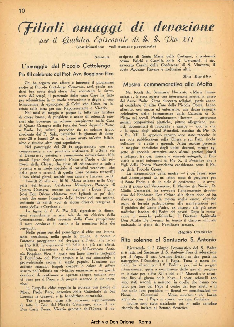 La piccola Opera della Divina Provvidenza, 37, 10, 01-10-1942, pagina 10