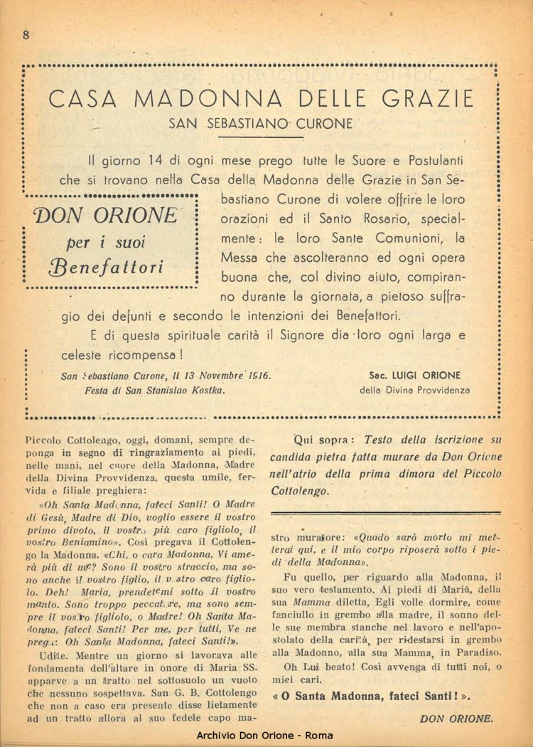 La piccola Opera della Divina Provvidenza, 37, 10, 01-10-1942, pagina 22