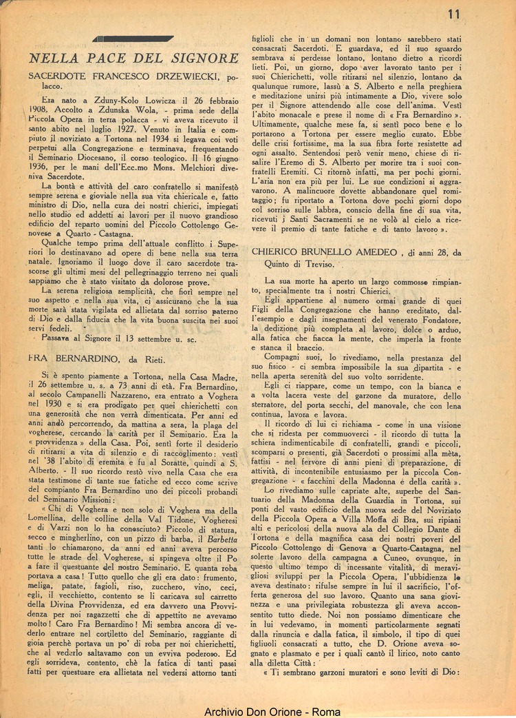 La piccola Opera della Divina Provvidenza, 37, 11, 01-11-1942, pagina 11
