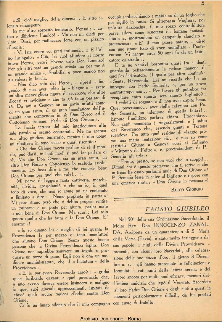 La piccola Opera della Divina Provvidenza, 38, 01, 01-01-1943, pagina 5