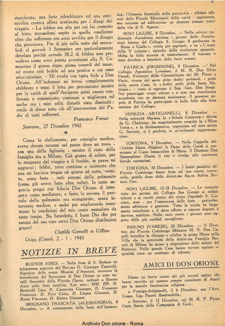 La piccola Opera della Divina Provvidenza, 38, 01, 01-01-1943, pagina 9