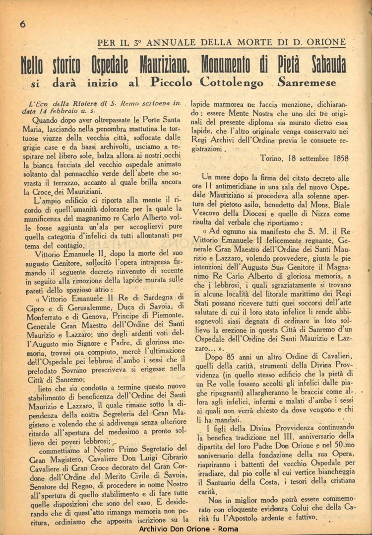 La piccola Opera della Divina Provvidenza, 38, 02, 01-02-1943, pagina 6