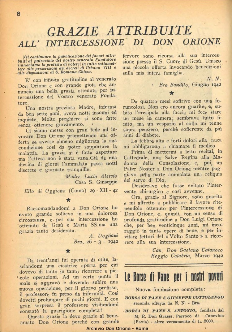 La piccola Opera della Divina Provvidenza, 38, 02, 01-02-1943, pagina 8