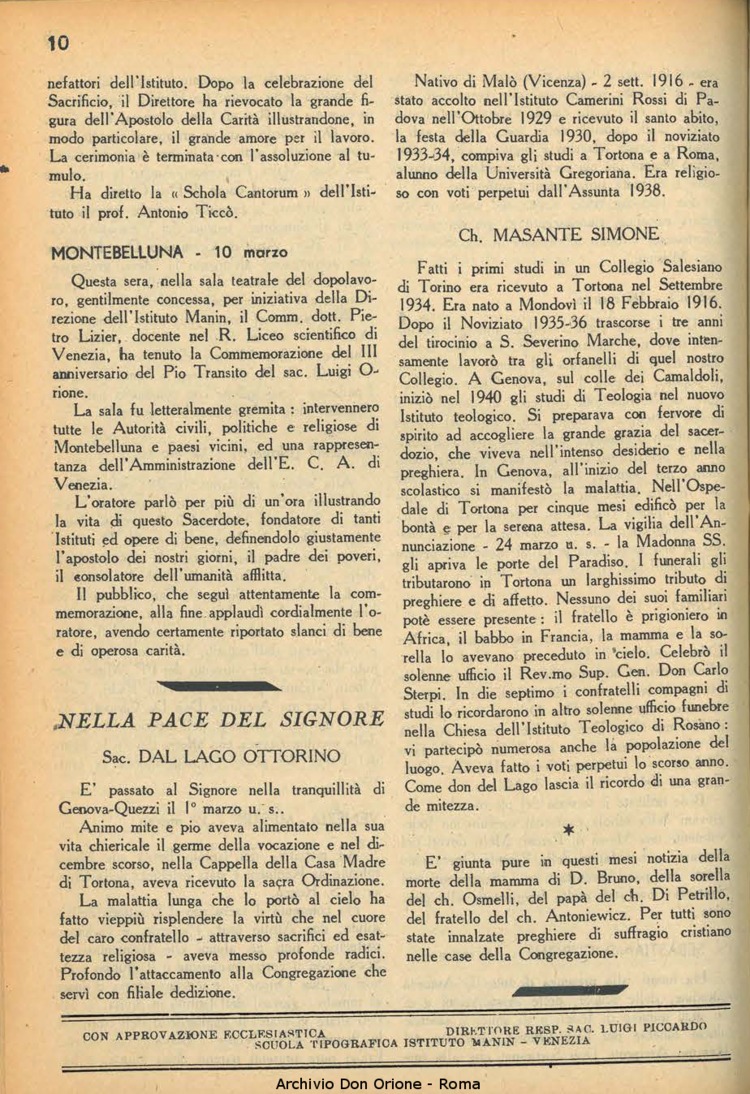 La piccola Opera della Divina Provvidenza, 38, 05, 01-05-1943, pagina 10