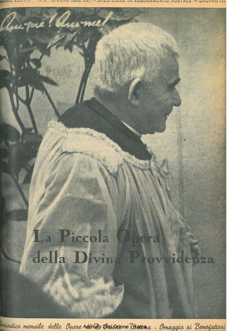 La piccola Opera della Divina Provvidenza, 38, 06, 01-06-1943, pagina 1