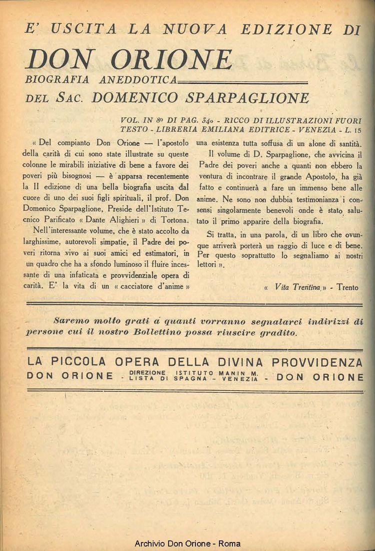 La piccola Opera della Divina Provvidenza, 38, 06, 01-06-1943, pagina 12