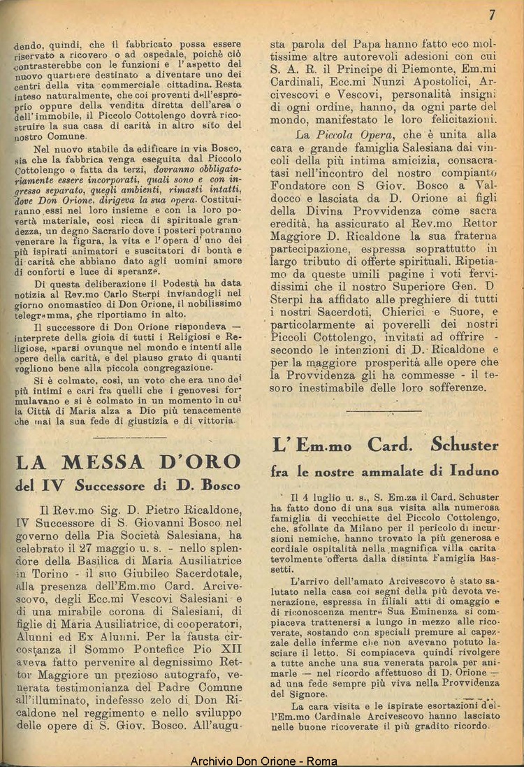 La piccola Opera della Divina Provvidenza, 38, 07, 01-07-1943, pagina 7