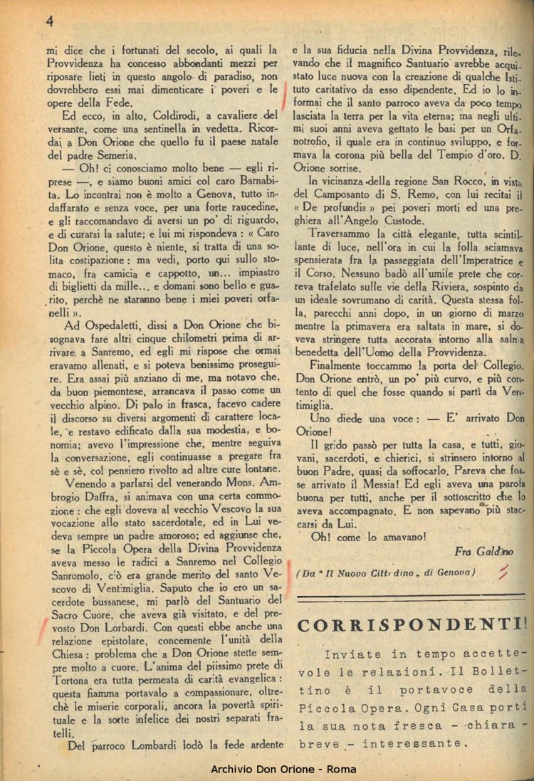 La piccola Opera della Divina Provvidenza, 38, 08_09, 01-08-1943, pagina 4