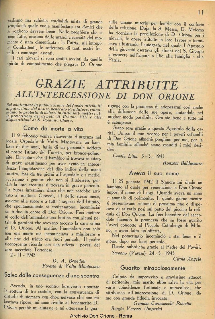 La piccola Opera della Divina Provvidenza, 38, 08_09, 01-08-1943, pagina 11