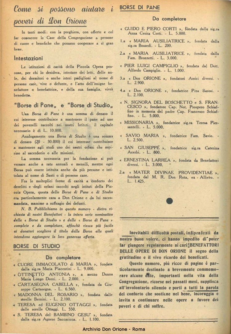 La piccola Opera della Divina Provvidenza, 38, 10, 01-12-1943, pagina 2