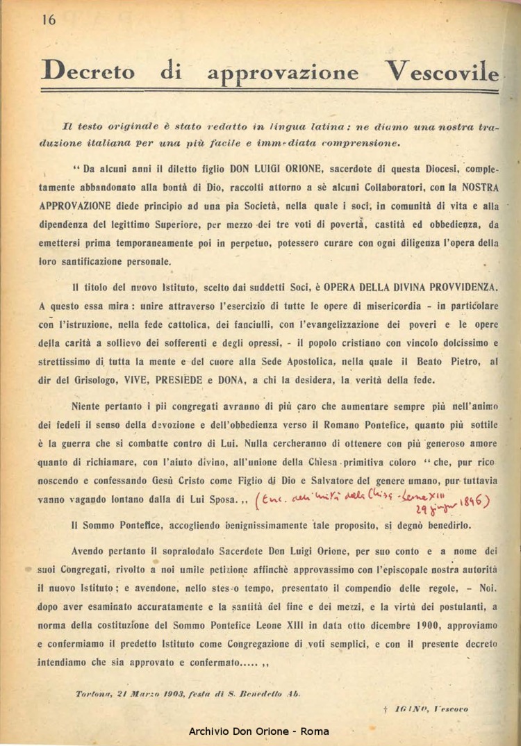 La piccola Opera della Divina Provvidenza, 38, 10, 01-12-1943, pagina 18