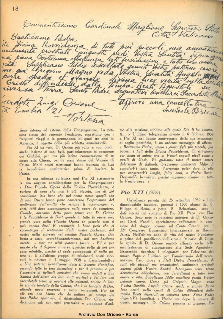 La piccola Opera della Divina Provvidenza, 38, 10, 01-12-1943, pagina 20