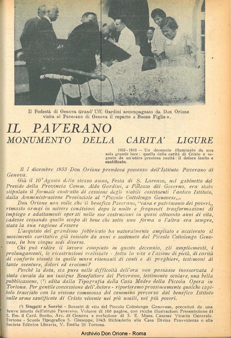 La piccola Opera della Divina Provvidenza, 38, 10, 01-12-1943, pagina 23