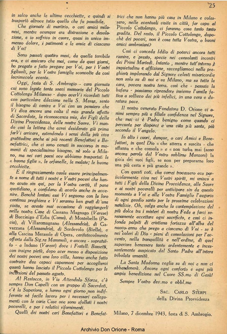 La piccola Opera della Divina Provvidenza, 38, 10, 01-12-1943, pagina 27