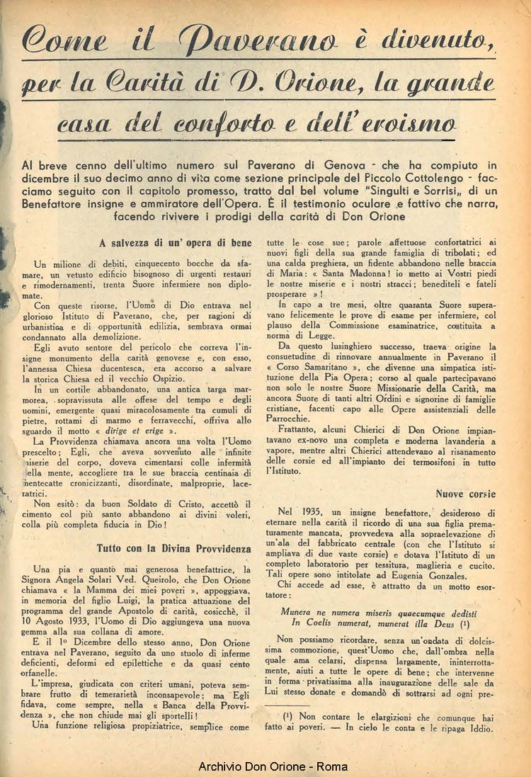 La piccola Opera della Divina Provvidenza, 39, 01, 1944, 01-02-1944, pagina 3