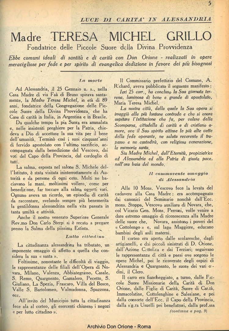 La piccola Opera della Divina Provvidenza, 39, 01, 1944, 01-02-1944, pagina 7