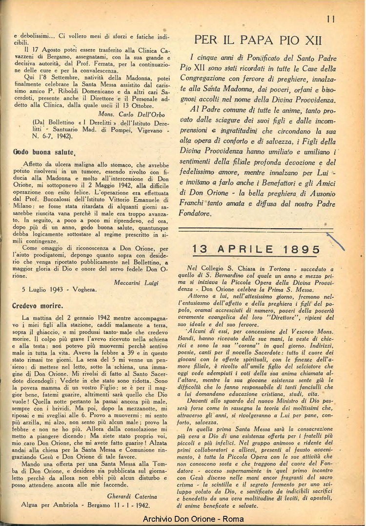 La piccola Opera della Divina Provvidenza, 39, 02, 1944, 01-04-1944, pagina 13