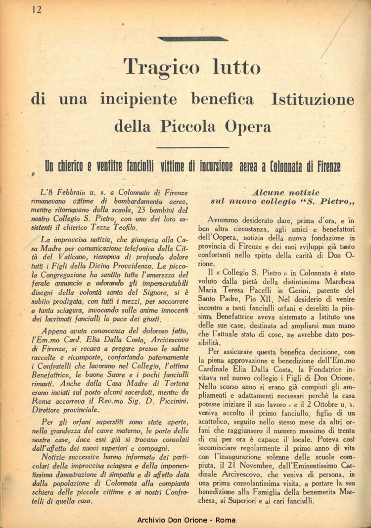 La piccola Opera della Divina Provvidenza, 39, 02, 1944, 01-04-1944, pagina 14