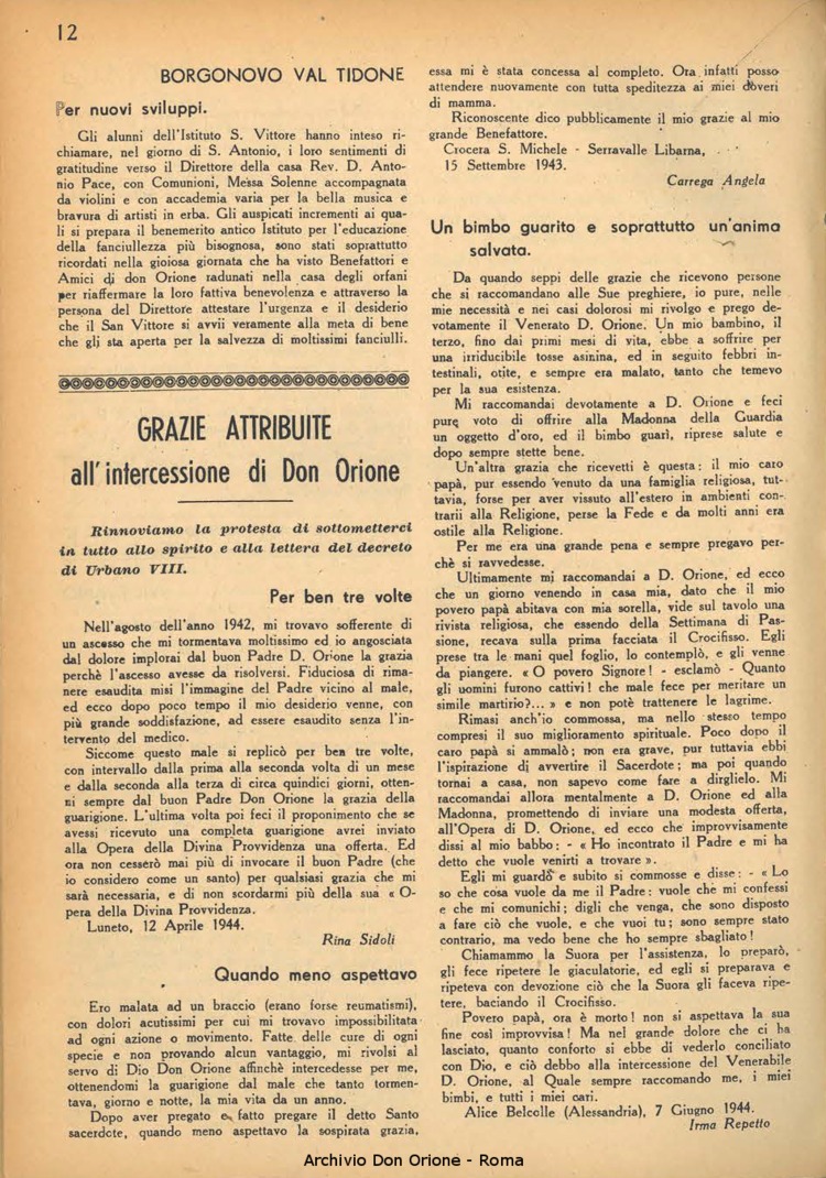 La piccola Opera della Divina Provvidenza, 39, 03, 1944, 01-06-1944, pagina 13