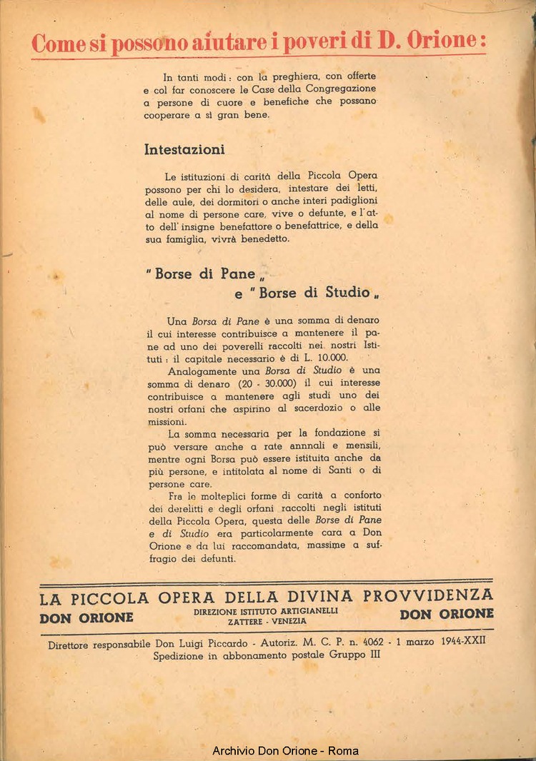 La piccola Opera della Divina Provvidenza, 39, 03, 1944, 01-06-1944, pagina 18