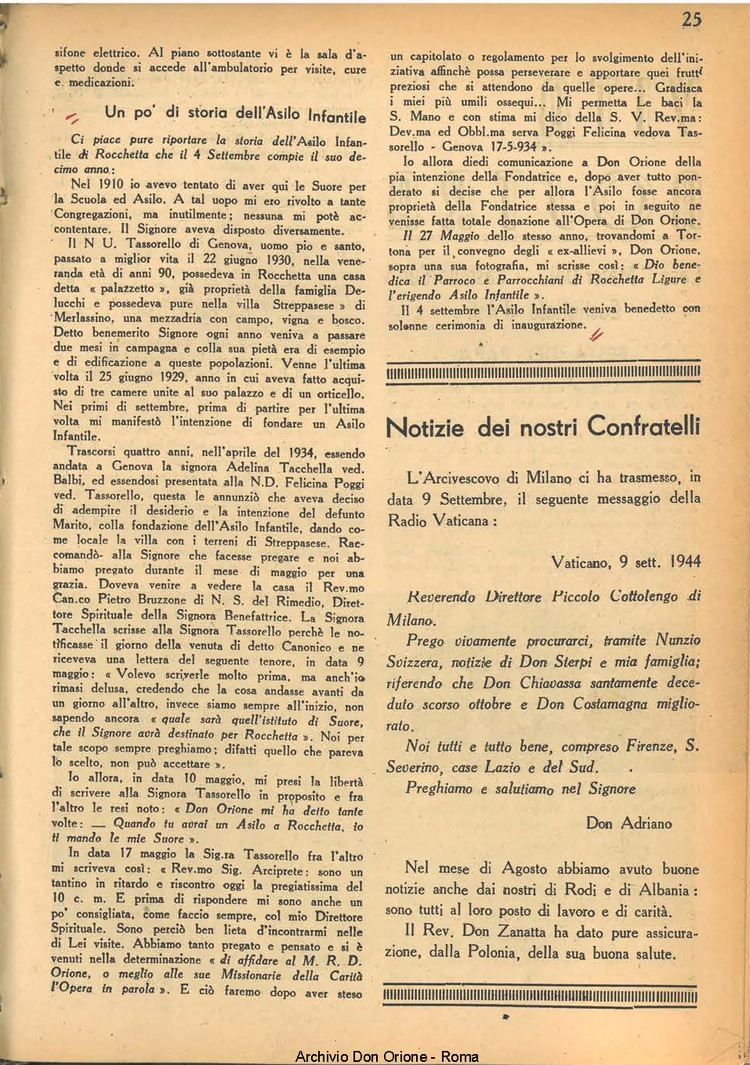 La piccola Opera della Divina Provvidenza, 39, 04, 1944, 01-12-1944, pagina 27