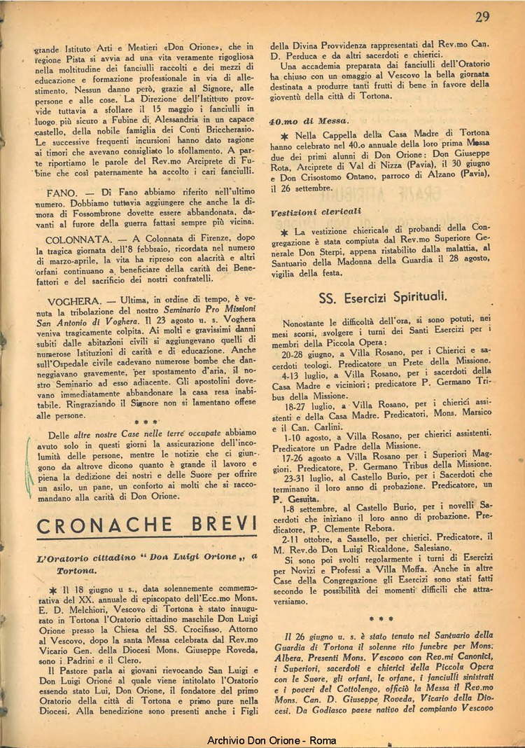 La piccola Opera della Divina Provvidenza, 39, 04, 1944, 01-12-1944, pagina 31
