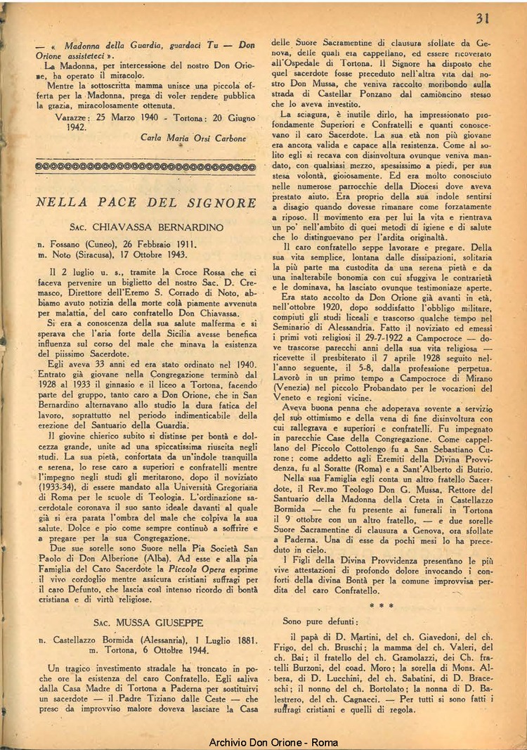 La piccola Opera della Divina Provvidenza, 39, 04, 1944, 01-12-1944, pagina 33