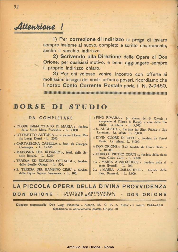 La piccola Opera della Divina Provvidenza, 39, 04, 1944, 01-12-1944, pagina 34