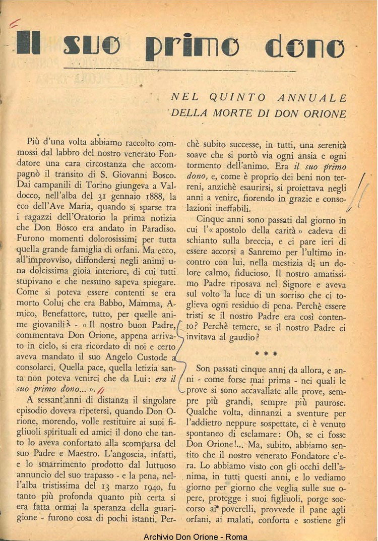 La piccola Opera della Divina Provvidenza, 39, 04, 1945, 01-04-1945, pagina 3