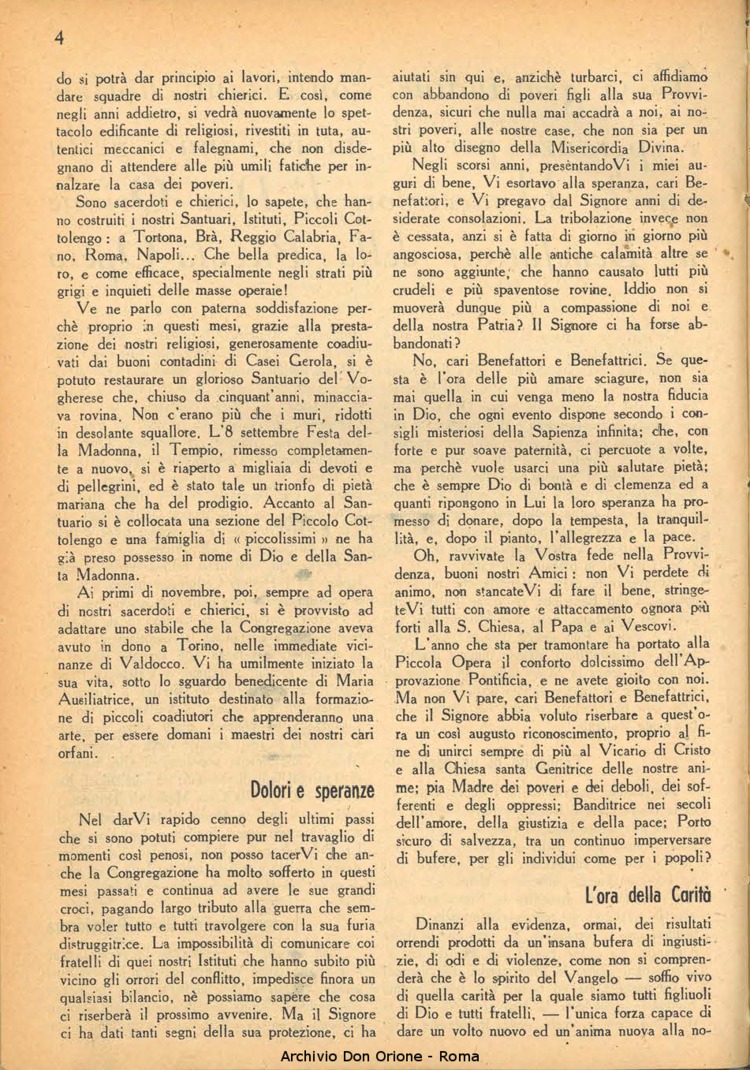 La piccola Opera della Divina Provvidenza, 39, 04, 1945, 01-04-1945, pagina 6