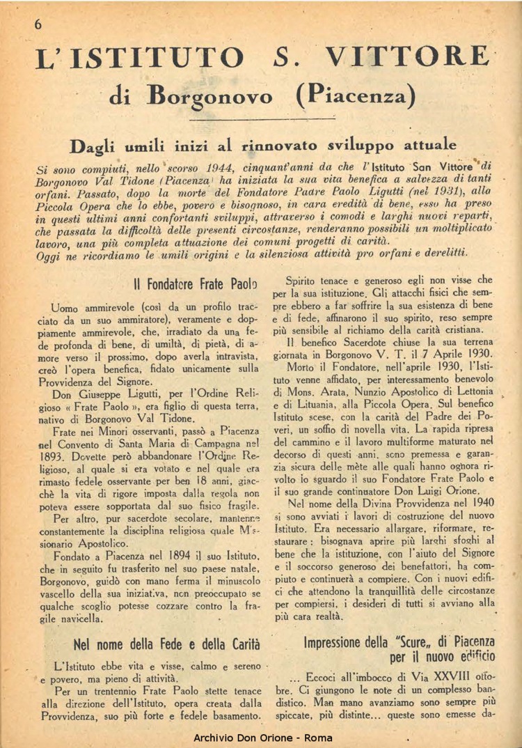 La piccola Opera della Divina Provvidenza, 39, 04, 1945, 01-04-1945, pagina 8