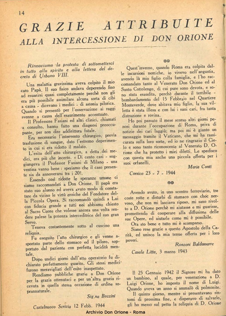 La piccola Opera della Divina Provvidenza, 39, 04, 1945, 01-04-1945, pagina 16