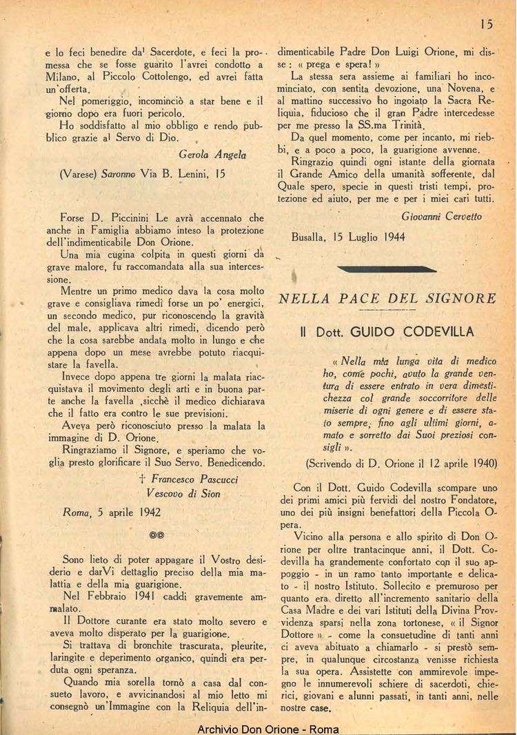 La piccola Opera della Divina Provvidenza, 39, 04, 1945, 01-04-1945, pagina 17