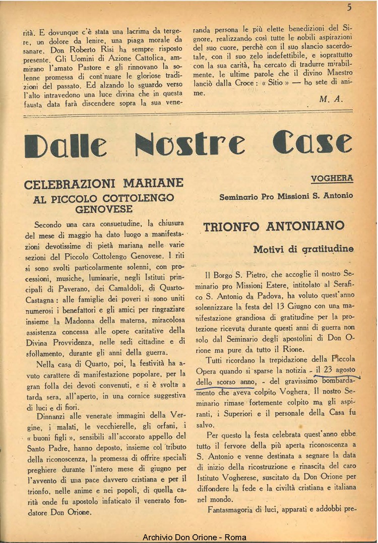La piccola Opera della Divina Provvidenza, 39, 05, 1945, 01-08-1945, pagina 7